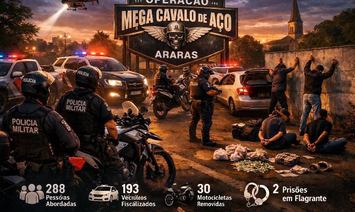 POLÍCIA MILITAR DE ARARAS DIVULGA RESULTADO DA OPERAÇÃO 