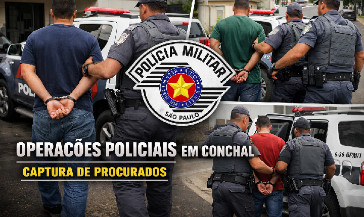 POLÍCIA MILITAR REALIZA TRÊS CAPTURAS DE PROCURADOS EM CONCHAL DURANTE OPERAÇÕES CONJUNTAS