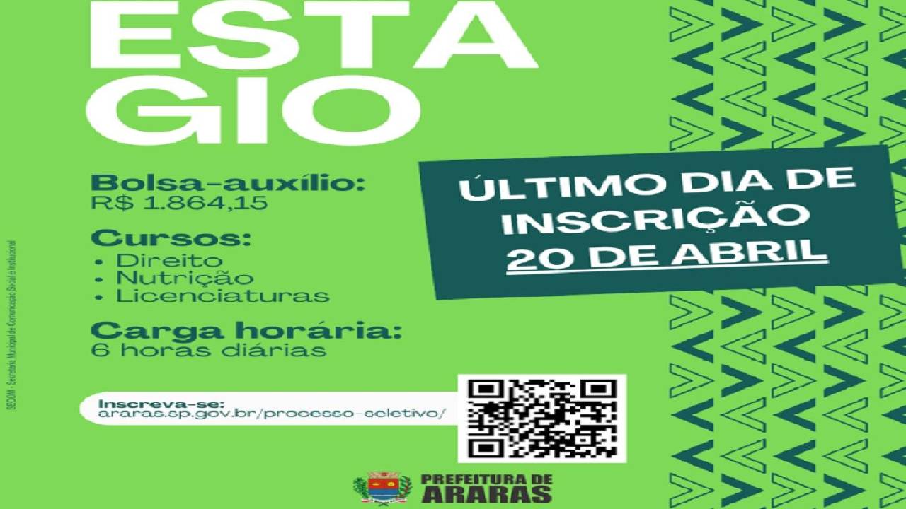 Prefeitura abre processo seletivo para estágio remunerado
