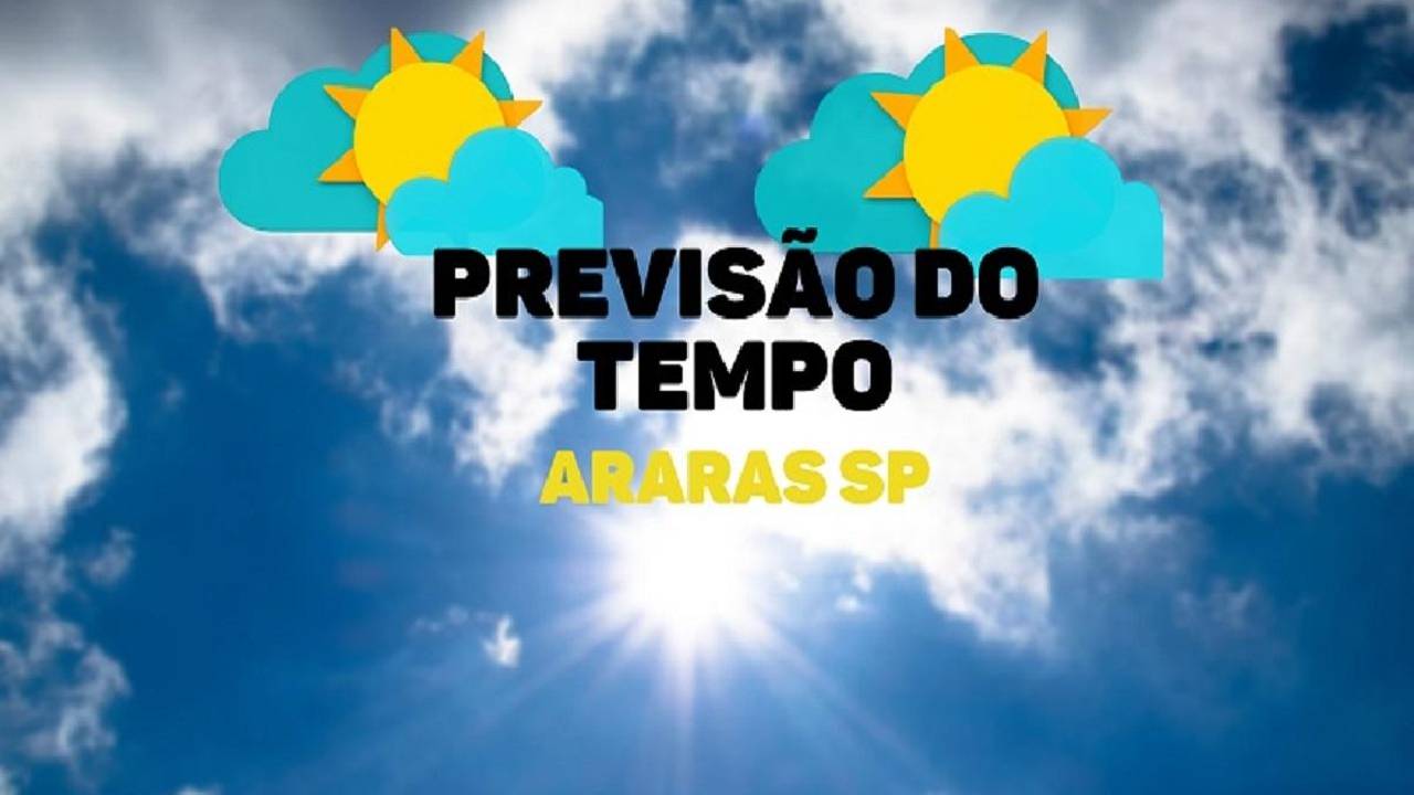 PREVISÃO DO TEMPO - ARARAS SP - SEXTA-FEIRA - 30/01/2026