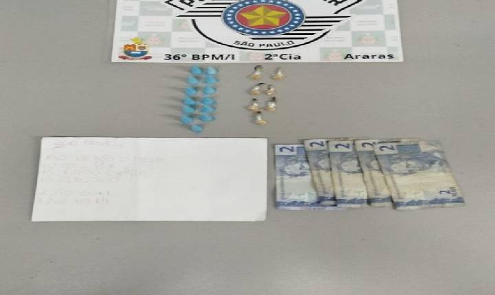 TRÁFICO DE DROGAS TERMINA COM PRISÃO EM FLAGRANTE EM ARARAS SP