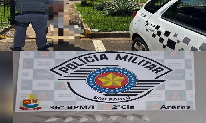 TRÁFICO DE ENTORPECENTES EM ARARAS TERMINA COM PRISÃO DURANTE OPERAÇÃO DA POLÍCIA MILITAR