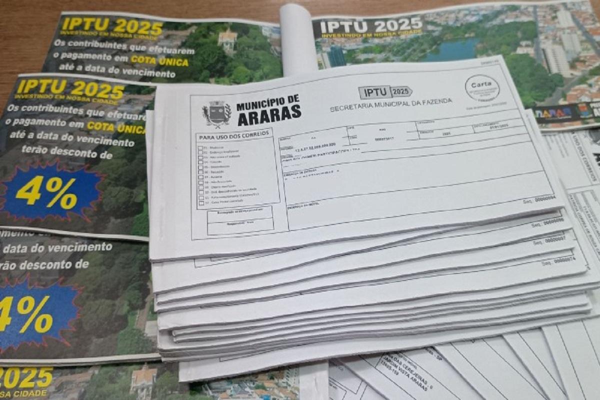 1ª parcela do IPTU e cota única vencem a partir do dia 25