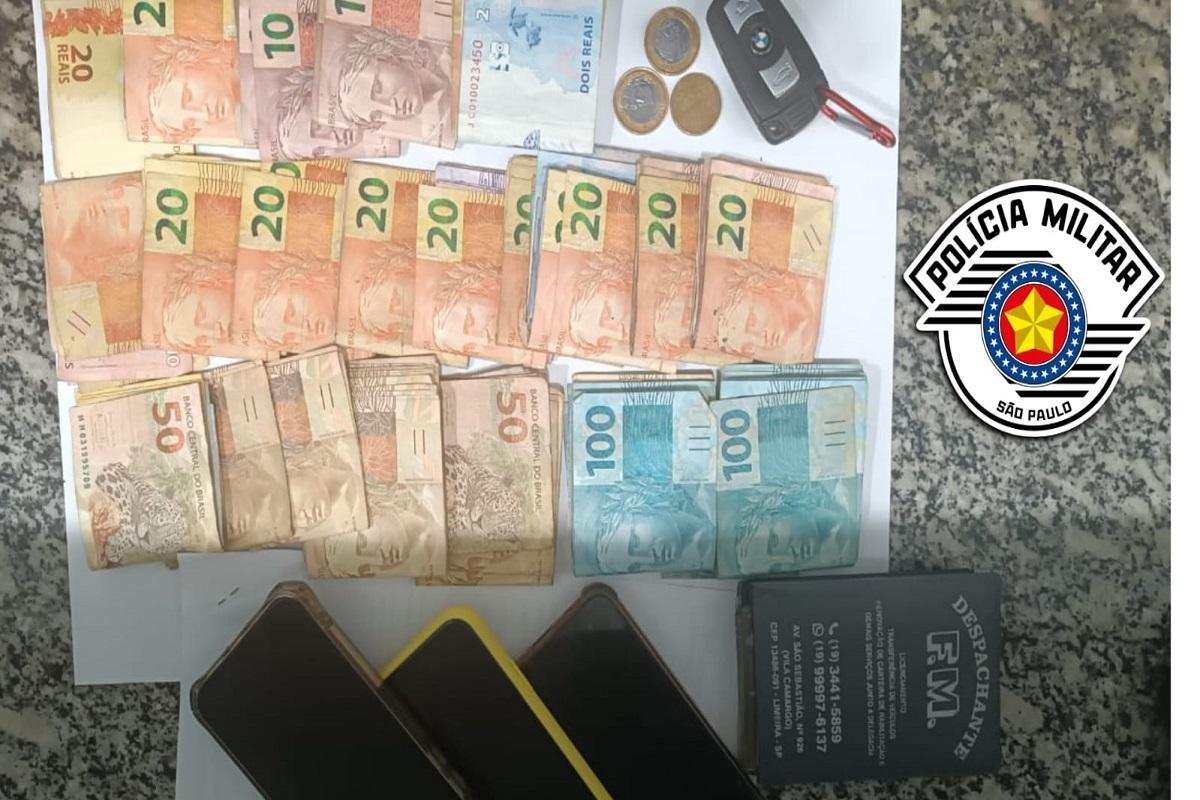INDIVÍDUO COM R$ 5.000,00 EM DINHEIRO E BMW ROUBADA É DETIDO PELA POLÍCIA MILITAR NA CIDADE DE LIMEIRA-SP