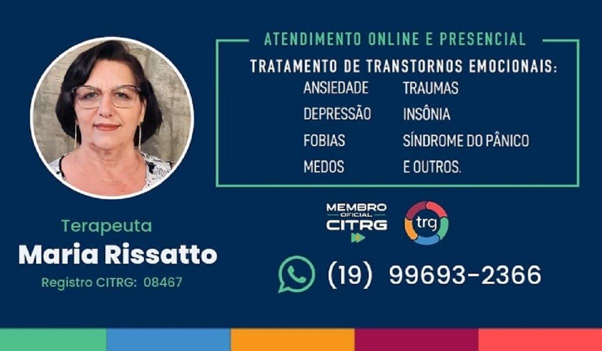 MARIA RISSATO - TERAPEUTA TRG - ARARAS SP
