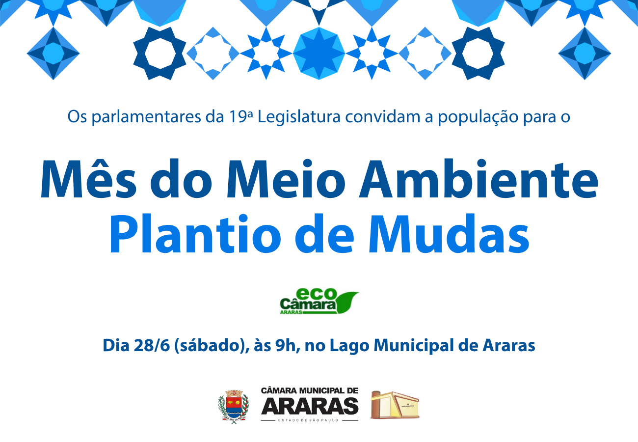 Câmara realiza plantio de mudas no Lago neste sábado