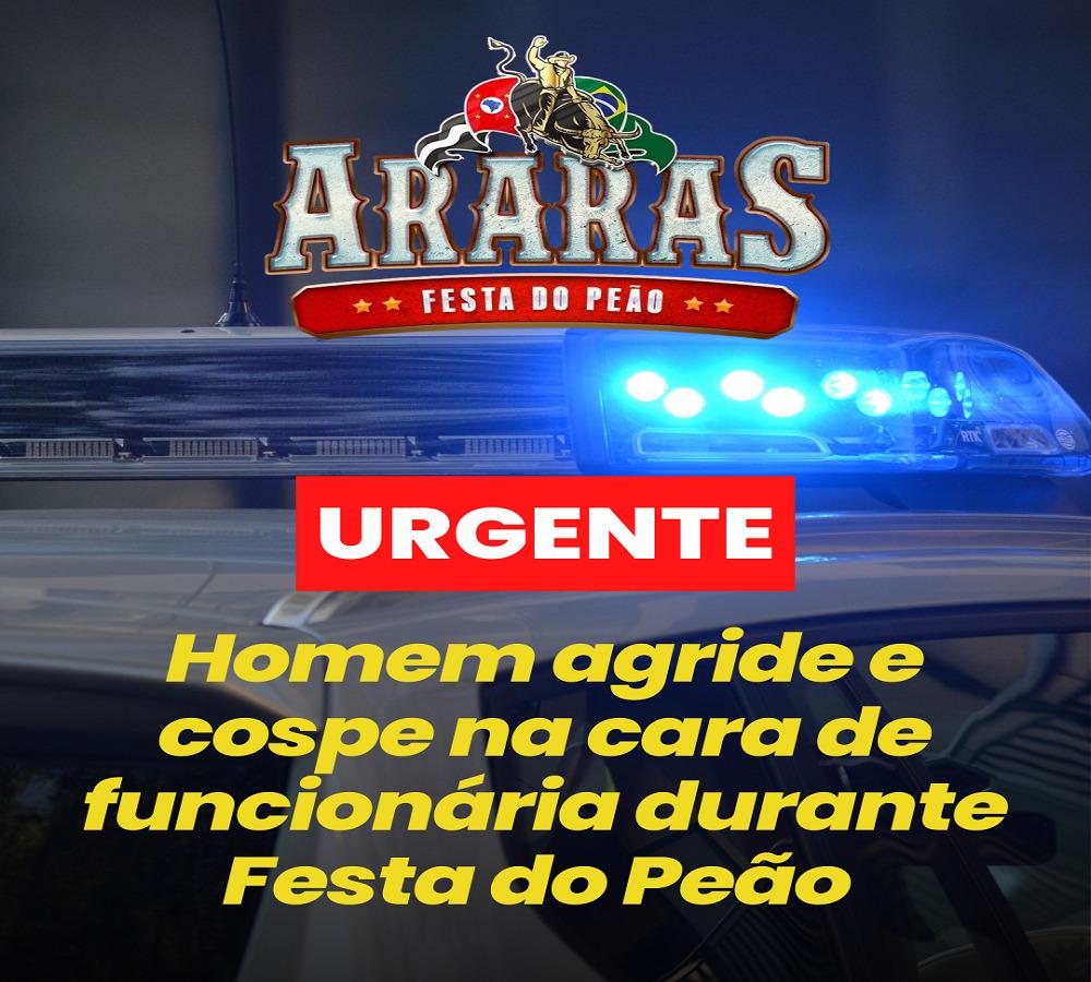HOMEM AGRIDE E COSPE NA CARA DE FUNCIONÁRIA DO EVENTO DURANTE FESTA DO PEÃO DE ARARAS