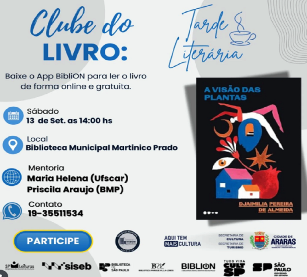 Clube do livro discute “A visão das plantas”