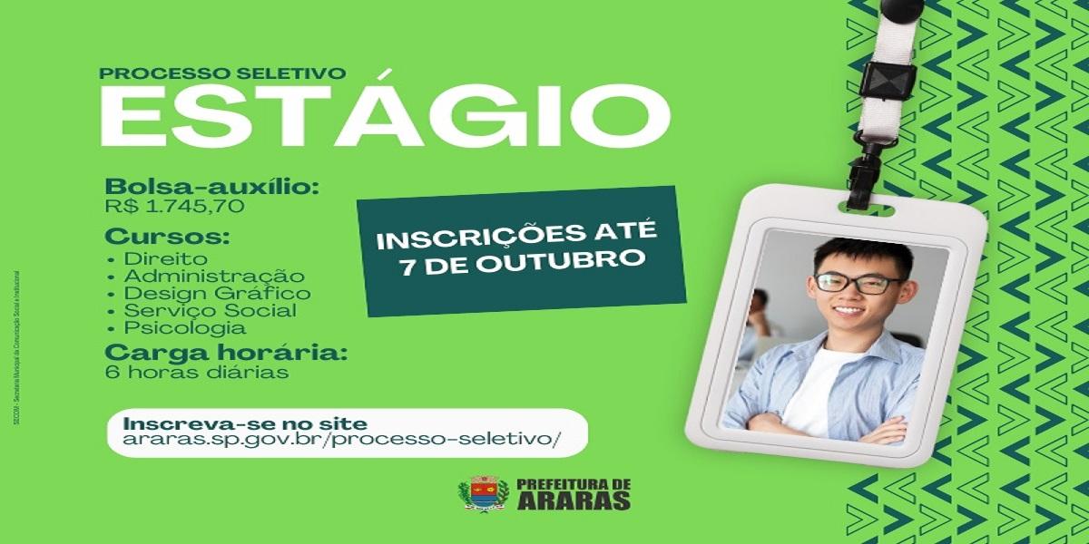 Prefeitura abre processo seletivo de estágio remunerado