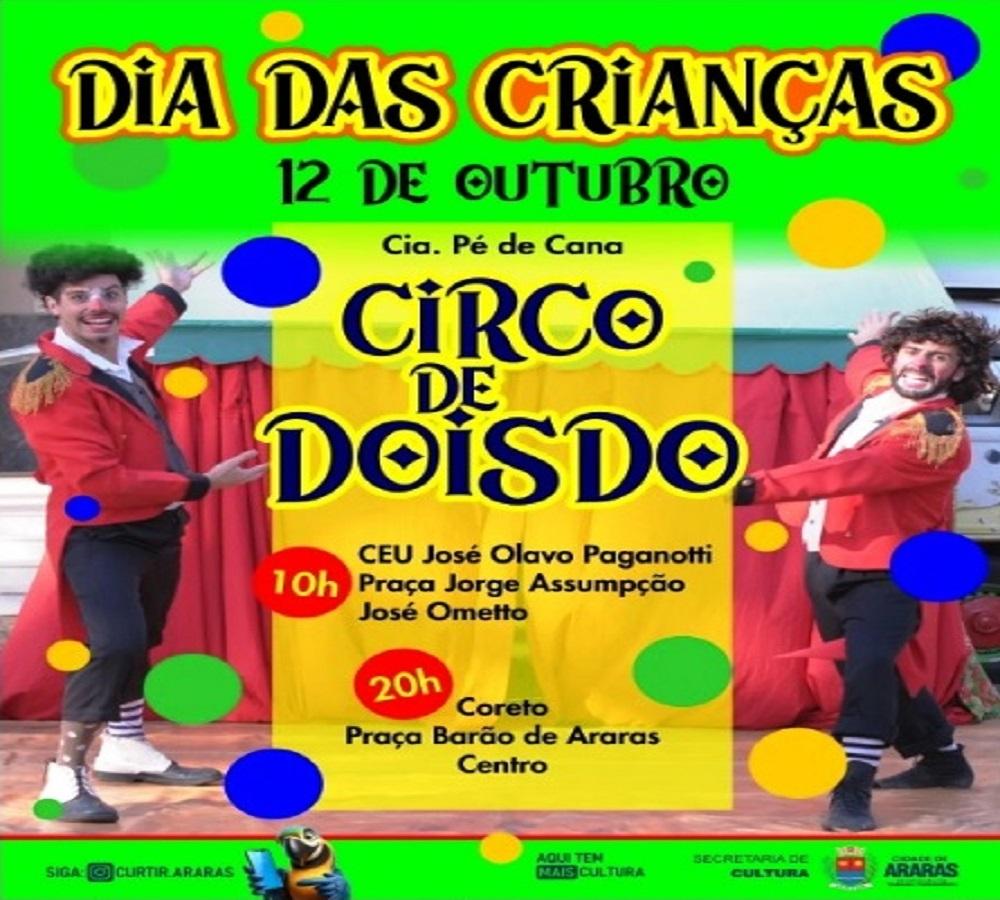 Araras terá programação cultural para o “Dia das Crianças”