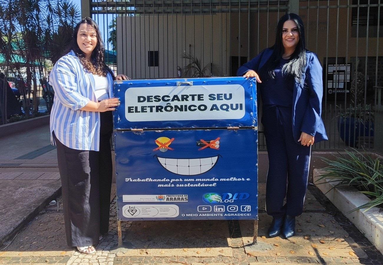 Coletora de lixo eletrônico é instalada em frente à Câmara de Araras