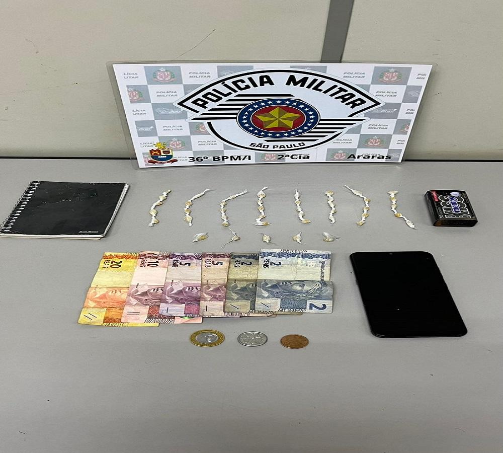 HOMEM É PRESO POR TRÁFICO DE DROGAS NO PARQUE INDUSTRIAL EM ARARAS SP