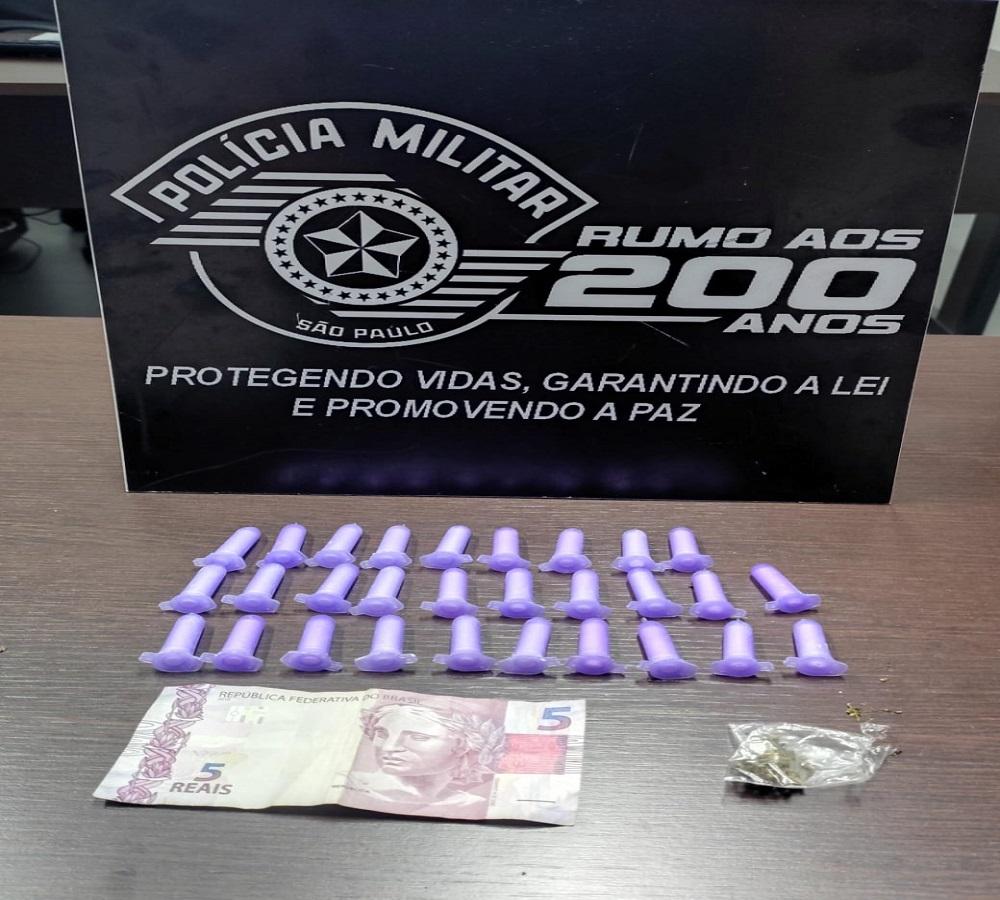 HOMEM É PRESO POR TRÁFICO DE DROGAS NO JARDIM GUAGLIA EM LEME SP