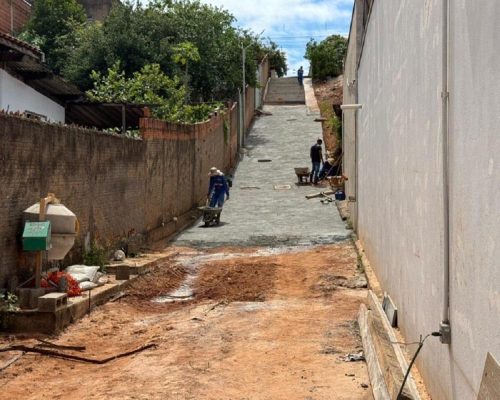 Obra em viela do Jardim São João está em fase final