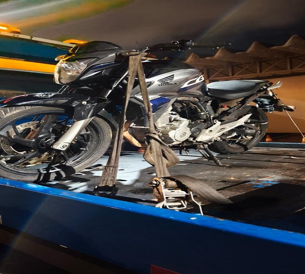 POLÍCIA MILITAR APREENDE MOTOCICLETA ADULTERADA EM LIMEIRA SP