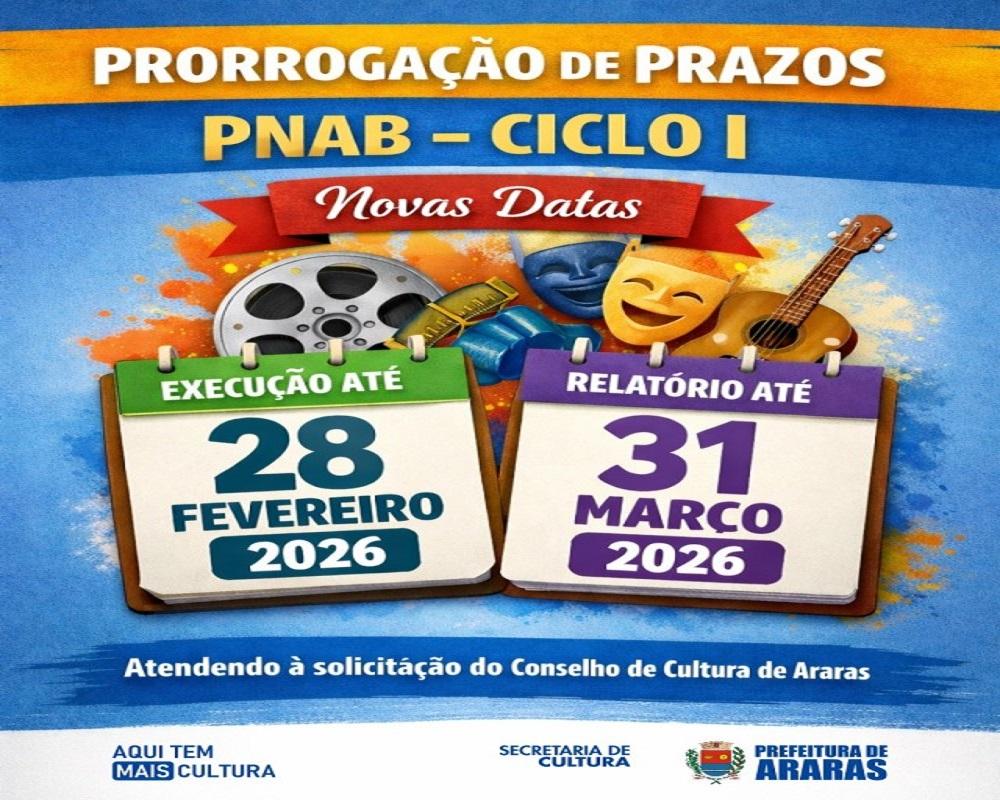 Secretaria de Cultura prorroga prazos da PNAB