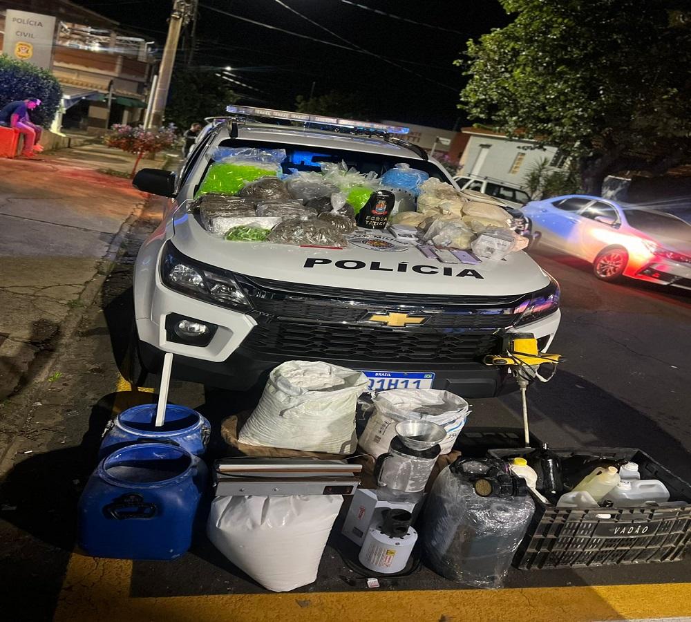 POLÍCIA MILITAR DESARTICULA LABORATÓRIO DE DROGAS EM LIMEIRA SP