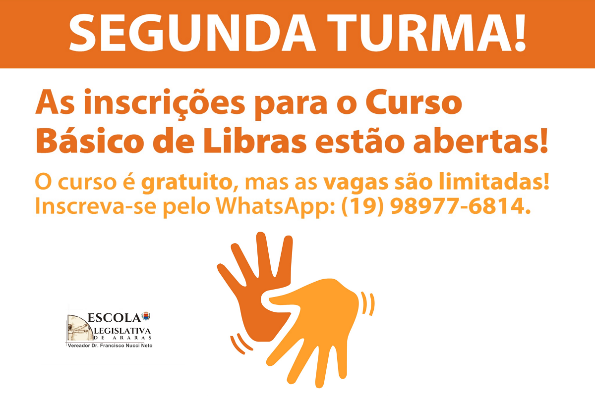 Segunda turma do curso de Libras para iniciantes está com inscrições abertas