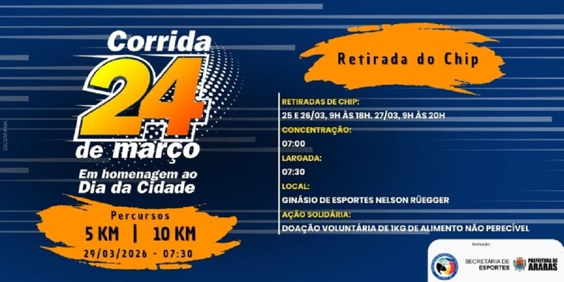 Corrida 24 de Março: retirada dos kits começa hoje