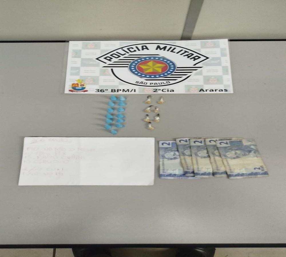 TRÁFICO DE DROGAS TERMINA COM PRISÃO EM FLAGRANTE EM ARARAS SP