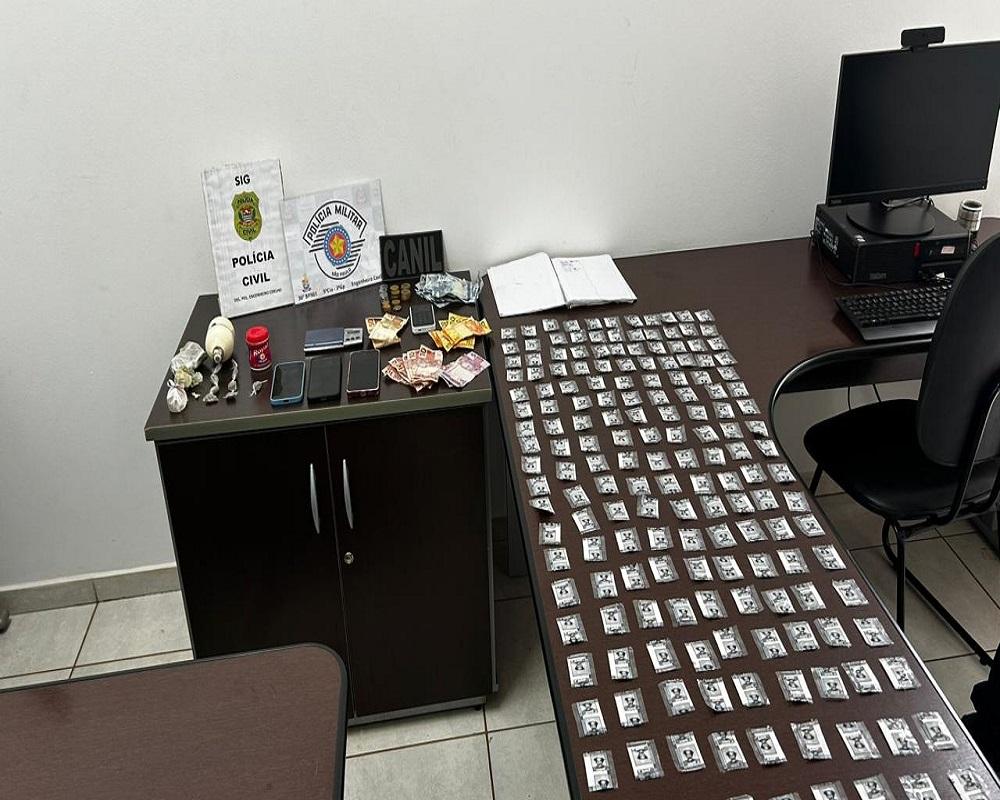 TRÁFICO DE DROGAS: TRÊS HOMENS SÃO PRESOS DURANTE CUMPRIMENTO DE MANDADO EM ENGENHEIRO COELHO SP
