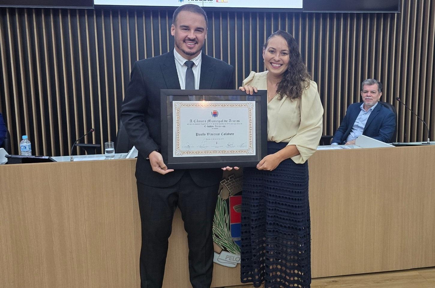 Câmara concede Título de Cidadão Ararense a Paulo Colodete