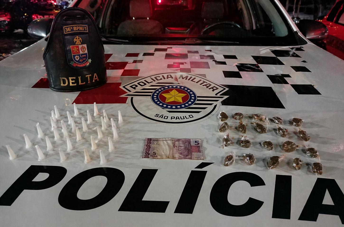 Dois homens são presos por tráfico de drogas durante operação da Polícia Militar em Araras