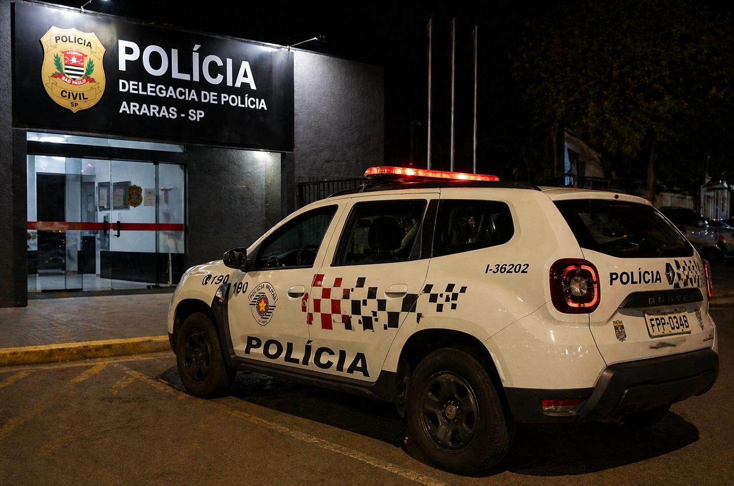 Homem é preso por violência doméstica e ameaça contra a própria mãe em Araras SP