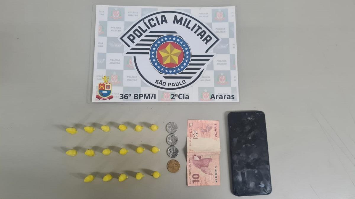 MENOR É APREENDIDO POR TRÁFICO DE DROGAS NO BAIRRO NARCISO GOMES EM ARARAS