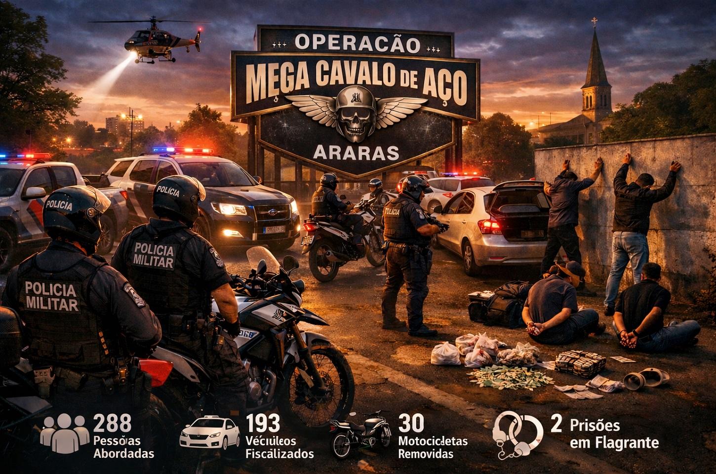 POLÍCIA MILITAR DE ARARAS DIVULGA RESULTADO DA OPERAÇÃO 