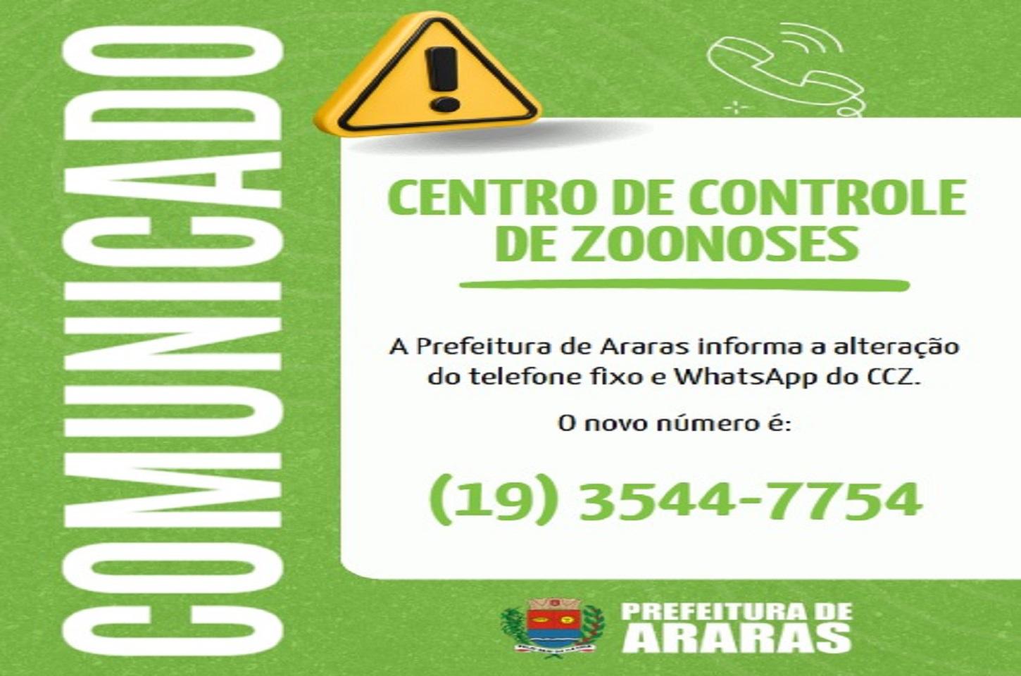 Centro de Controle de Zoonoses atende em novo telefone