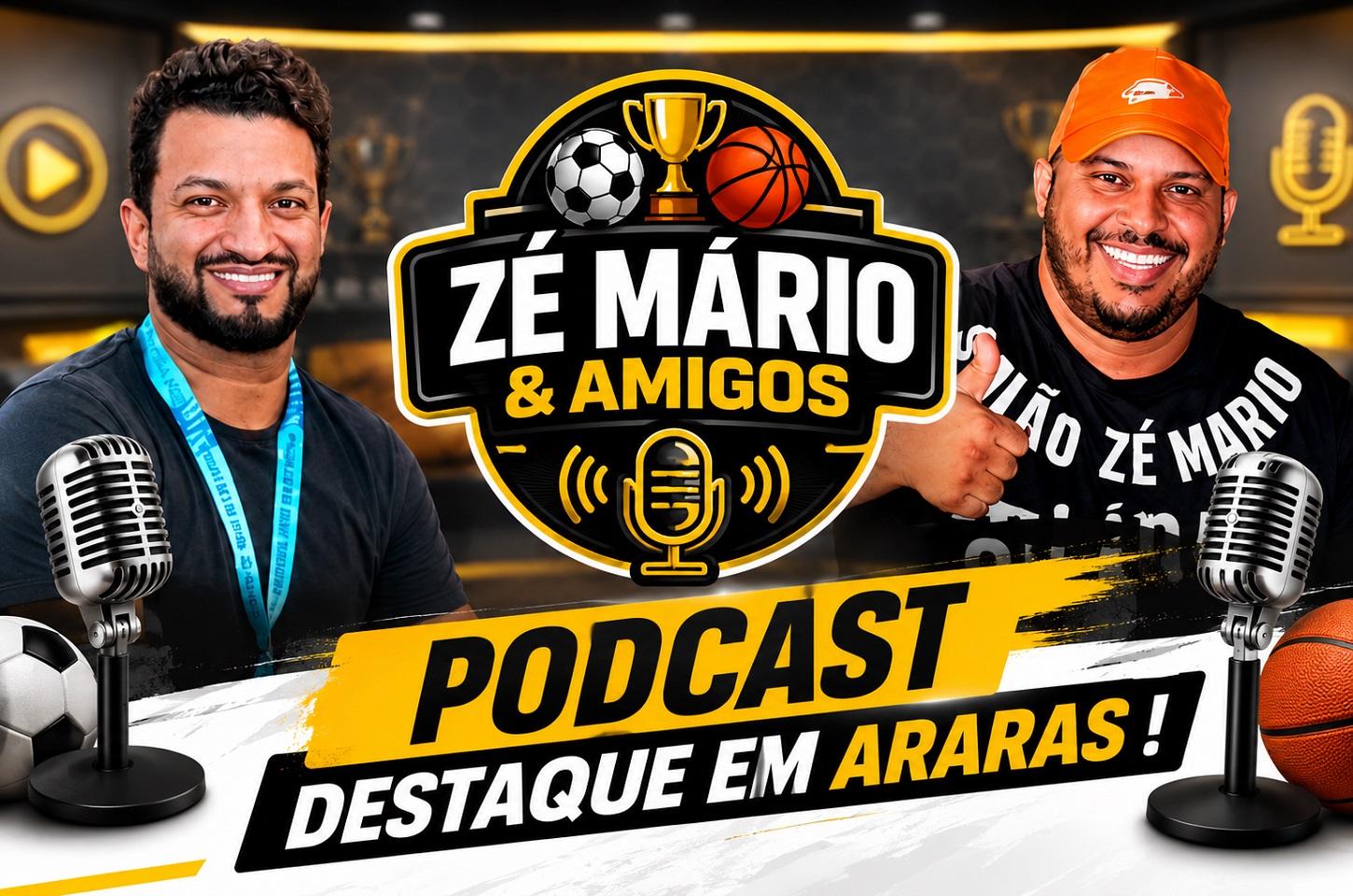 Podcast “Zé Mario e Amigos” conquista audiência e se destaca no cenário esportivo de Araras