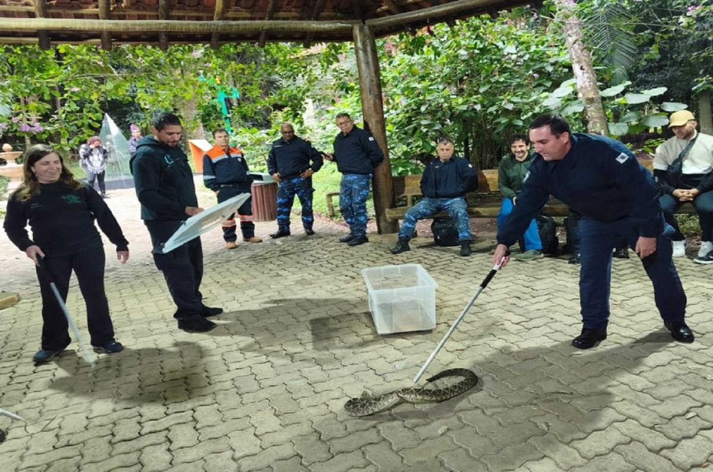 Servidores participam de curso de reconhecimento de animais peçonhentos