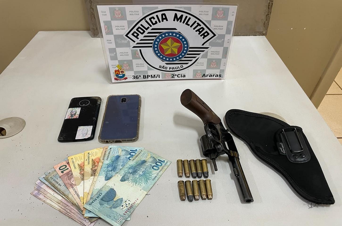 Filho é preso em flagrante por ameaçar a própria mãe e manter arma com numeração raspada em Araras SP