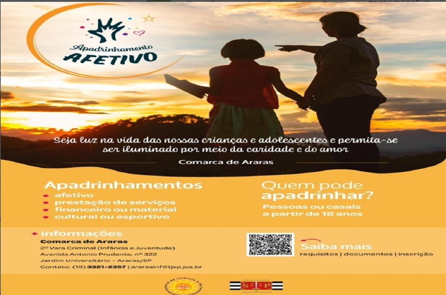 Ararenses podem fazer o apadrinhamento de crianças e adolescentes