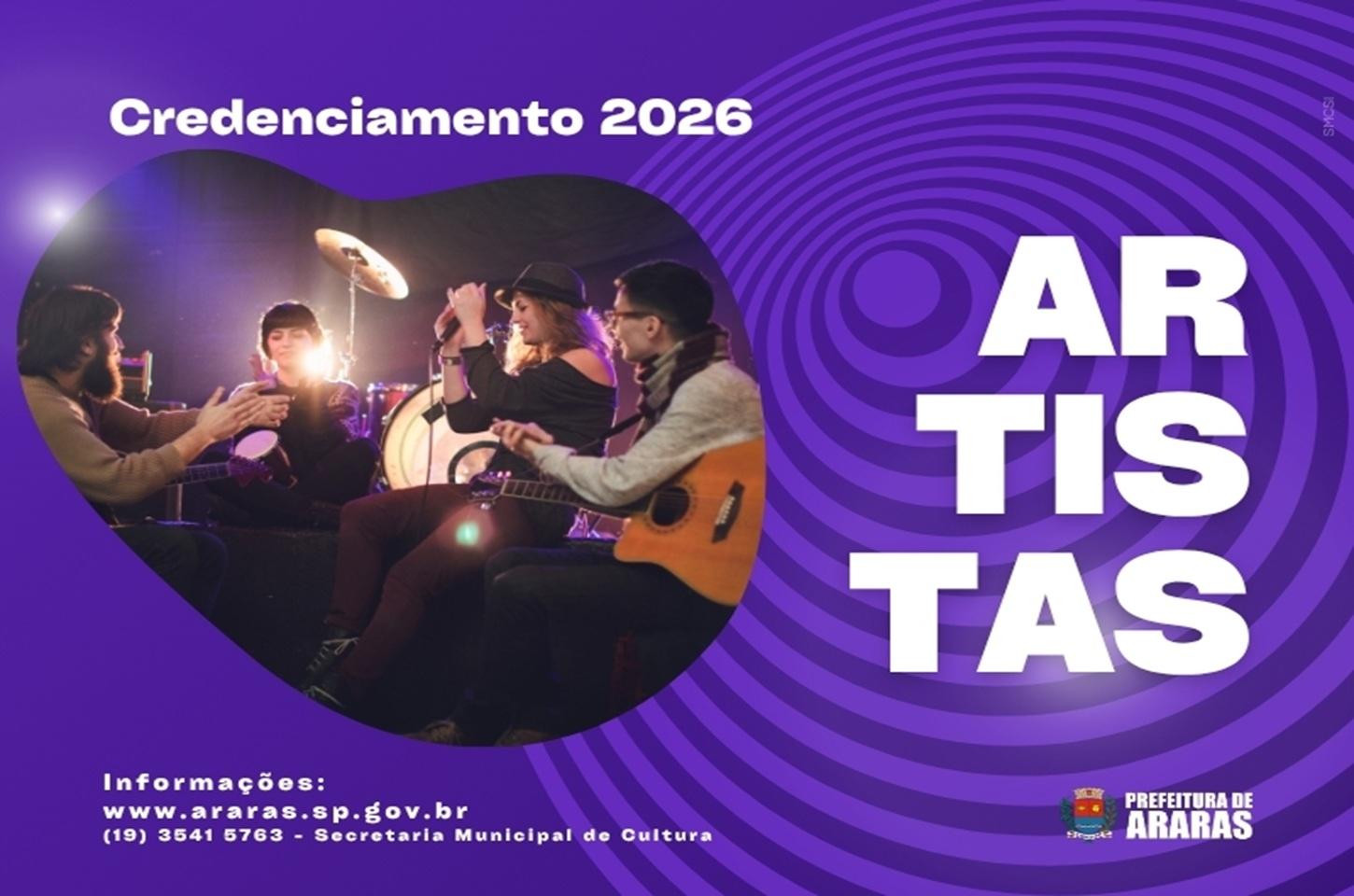 Credenciamento de artistas e produtores segue aberto
