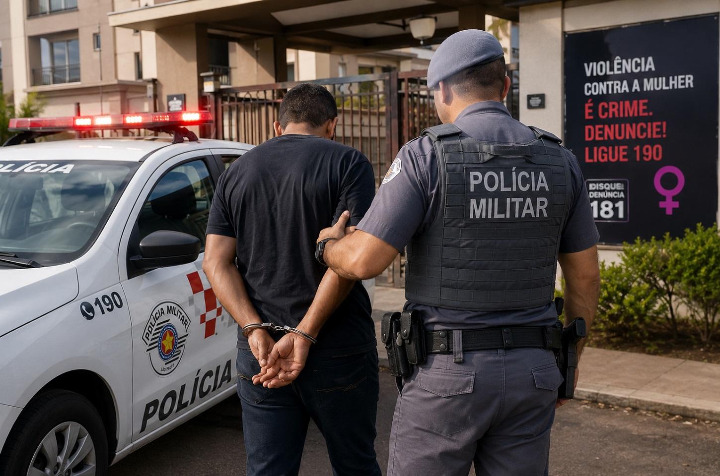 Homem é preso em flagrante por descumprimento de medida protetiva e violência doméstica em Araras SP