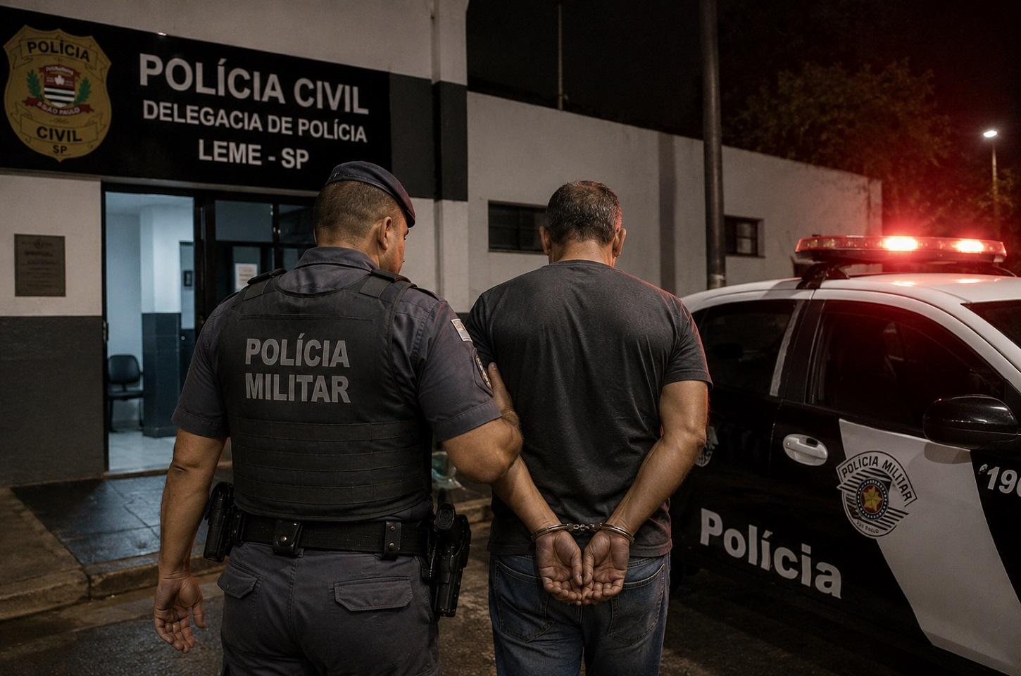 Homem é preso por descumprir medida protetiva após invadir casa da ex-companheira pelo telhado em Leme SP