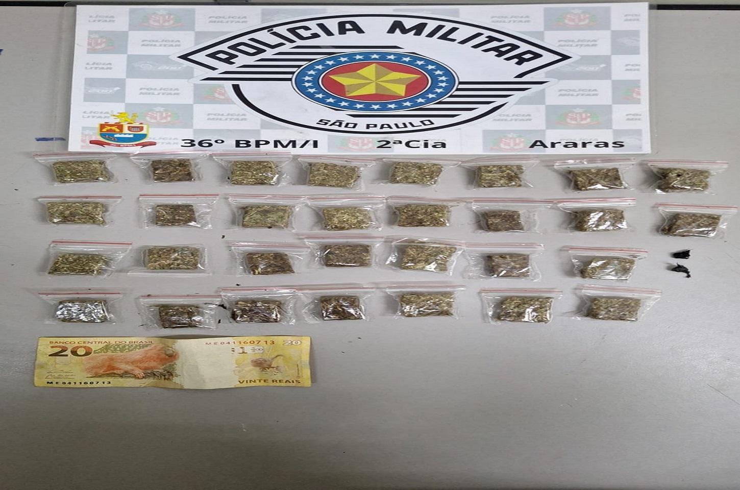 Homem é preso por tráfico de drogas durante operação no Jardim José Ometto, em Araras SP