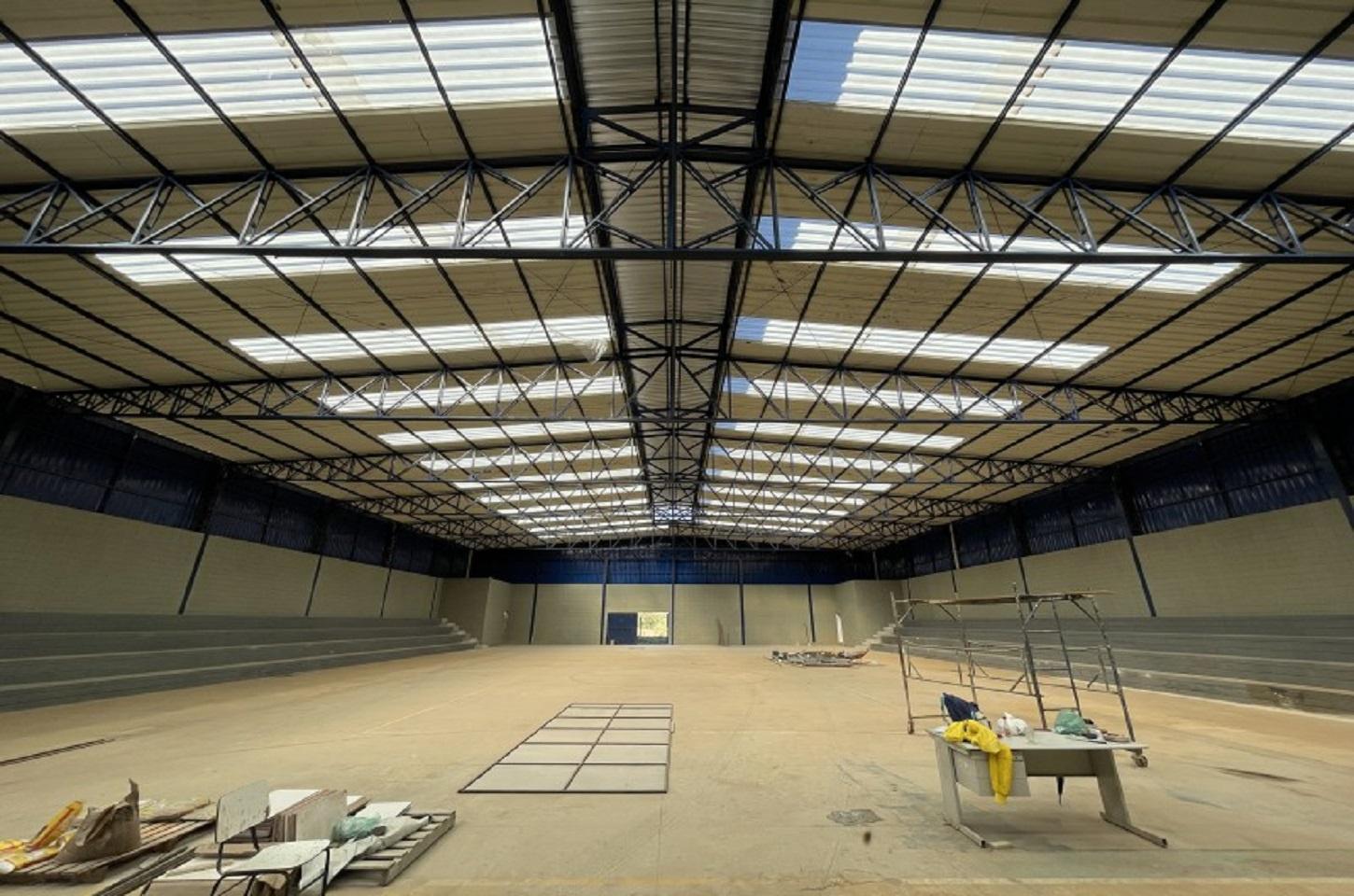 Obras do Ginásio de Esportes do Narciso Gomes estão 75% concluídas