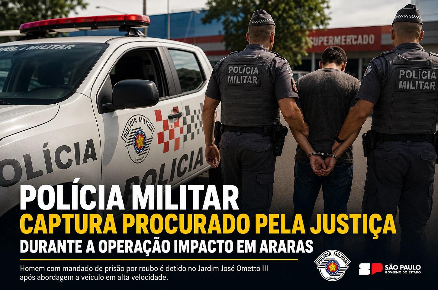 POLÍCIA MILITAR CAPTURA PROCURADO PELA JUSTIÇA DURANTE A OPERAÇÃO IMPACTO EM ARARAS SP