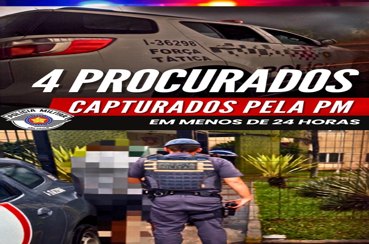 Quatro mandados de prisão são cumpridos pela Polícia Militar em menos de um dia em Araras