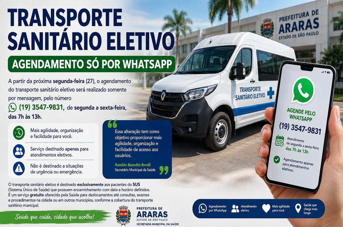 Saúde faz alteração no agendamento do transporte sanitário eletivo