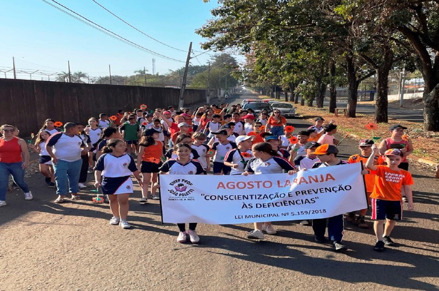 Emef Prof. João Poletti terá caminhada do “Agosto Laranja”