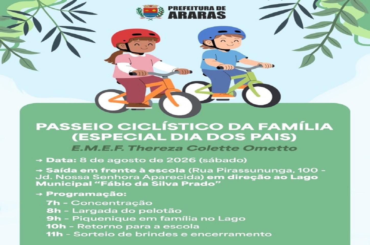 TCO realiza passeio ciclístico da família neste sábado