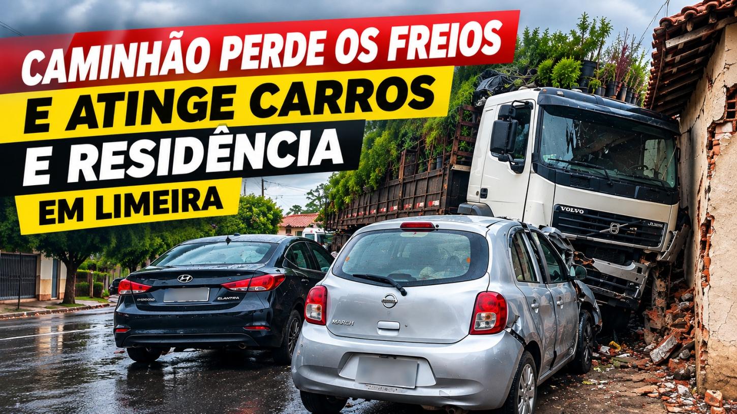 CAMINHÃO ATINGE RESIDÊNCIA
