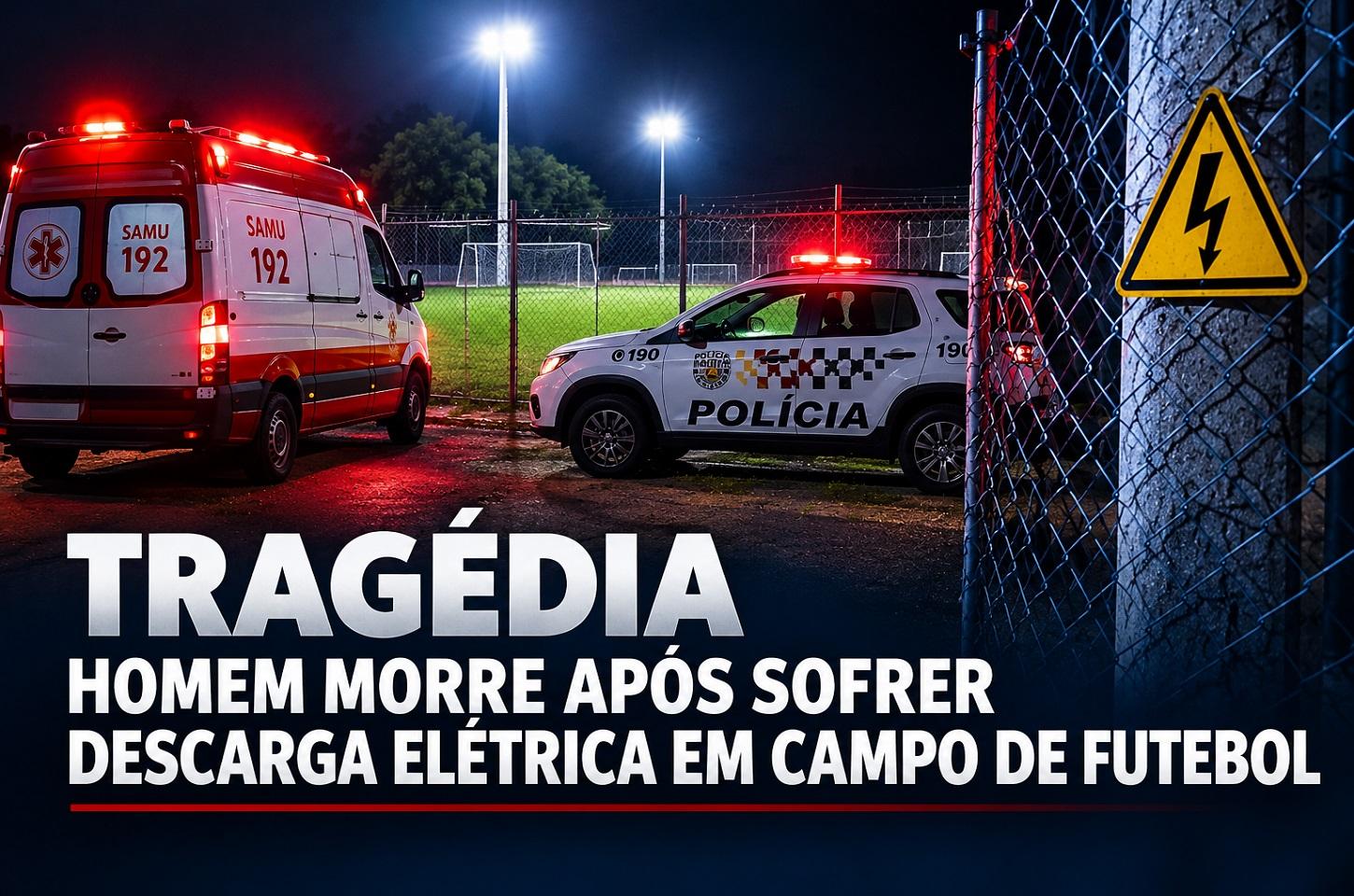 Homem de 33 anos morre após descarga elétrica em campo de futebol em Araras