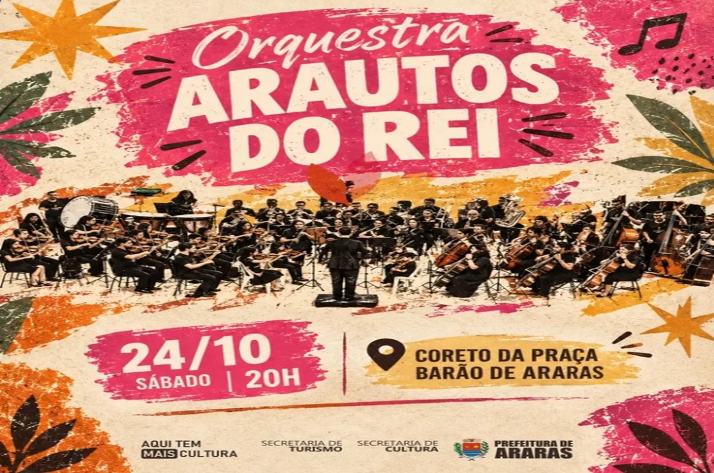 Praça Barão recebe a Orquestra Arautos do Rei neste sábado