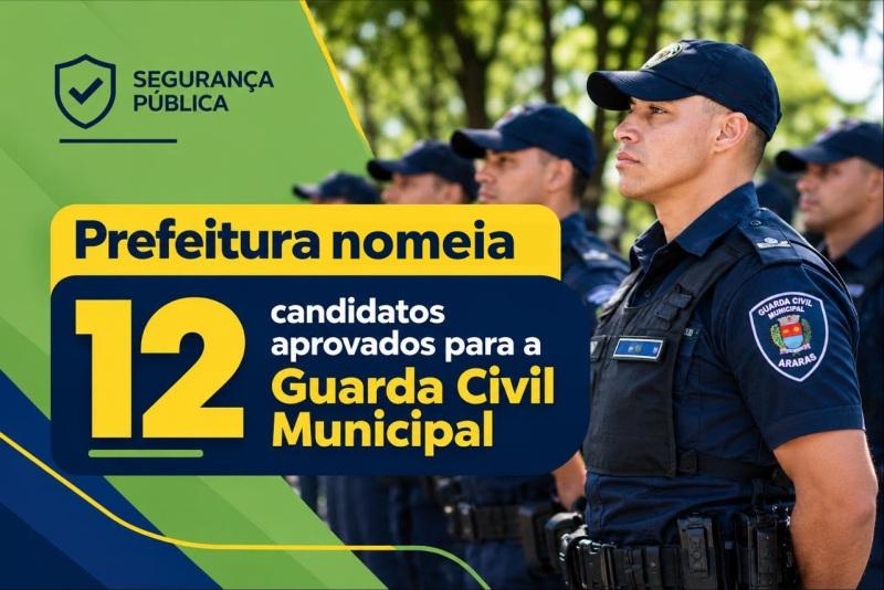 Prefeitura nomeia 12 novos Guardas Municipais