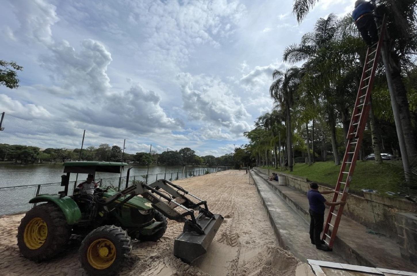Prefeitura realiza manutenções na Prainha do Lago Municipal